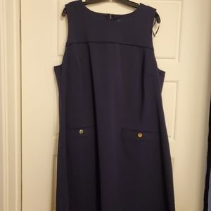 Eloquii scuba aline navy dress